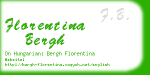 florentina bergh business card